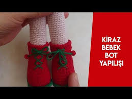evdekal whitme amigurumiyap kiraz bebek bot yapilisi english subtitle youtube bebek bot krose oyuncak bebek ayagi