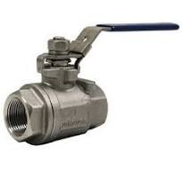 3/4 in. NPT Threaded - 2-Piece Full Port Ball Valve - 2000 PSI/WOG - 316  Stainless Steel Valve (Locking Handle)