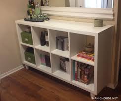 Manic House Ye Olde Ikea Hack Adding Feet To A Kallax Ikea Hack Ikea Home Storage Organization