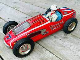 Ultra Rare Red Version 1950 S Yonezawa Diamond Racer Tin Toy Car Japan Batt Op Yonezawa Toy Car Tin Toys Vintage Toys For Sale