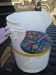 Sisters With Stuff Repurposed Plastic Bucket Into A Kids Chair Bucket Chairs Kids Chairs Diy Kids Chair