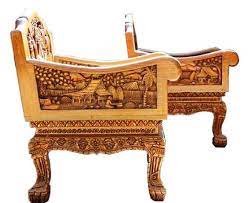 Walnut carved baroque chair chair furniture interior design. Pair Of Vintage Teak Wood Chairs With 3d Relief Carvings From Thailand Wood Chair Teak Wood Carving