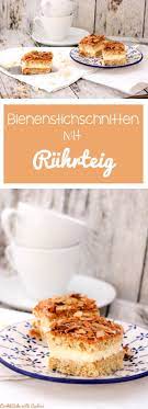 Bienenstichschnitten Mit Ruhrteig C B With Andrea Bienenstich Rezept Lecker Kuchen Und Torten