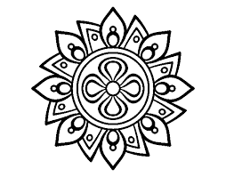 Disegno Di Mandala Semplice Fiore Da Colorare Acolorecom