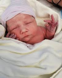 My granddaughter Kynslee, weighing 10lbs 6oz