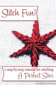 Stitch Fun Star Stitch For Stars And Snowflakes Embroidery Stitches Embroidery Patterns Crewel Embroidery