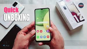 Released 2020, december 21 205g, 8.9mm thickness android 10, up to android 11, one ui 3.1 32gb/64gb/128gb storage. Samsung Galaxy A12 Quick Unboxing Youtube