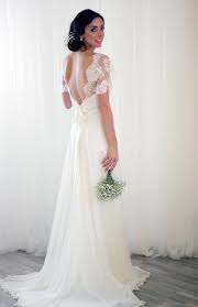Vintage Inspired Lace Silk Chiffon Wedding Dress Etsy Wedding Dresses Lace Wedding Dress Vintage A Line Wedding Dress