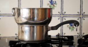 Place the pot on the stove and turn the burner underneath it to high. How To Make A Double Boiler Baking Bites