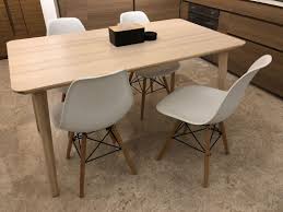 Modern dining chairs set of 2,faux leather padded seat high back and sturdy chrome legs, chairs for dining,living room(white). Dining Chairs Study Seats White Plastic Designer Plastic Chair Wood Legs Black Metal Sitting Seat Furniture Home Living Furniture Tables Sets On Carousell
