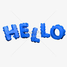 Blue balloon font hello graphics image_picture free download ...