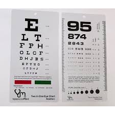 Valencia Med Pocket Eye Chart 2 Sided Rosenbaum Snellen