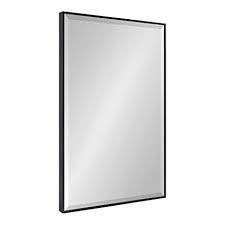 Bathroom Mirror Clipart Black And White Amazonsmile Kate And Laurel Rhodes Framed Wall Mirror 24 75x36 75 Black Home Kitchen In 2020 Framed Mirror Wall Frames On Wall Hanging Wall Mirror