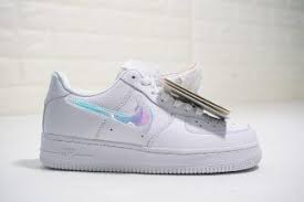Black Nike Air Forces With White Tick Nike Air Force 1 100 White Replaceable Iridescent Swoosh Nike Air Shoes Air Force Shoes Nike Air Force