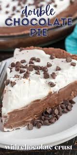 You'll be glad you did. Double Chocolate Cream Pie Crazy For Crust