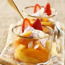Recette Salade De Peche Et Abricot A La Mousse De Fraise Recette Salade De Peche Mousse Fraise Abricot