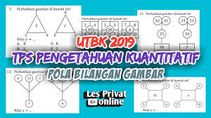 Soal tps penalaran dan kemampuan kuantitatif utbk sbmptn tahun 2019 ini masih sangat baik dan cocok digunakan sebagai bahan latihan dalam untuk pembahasan khusus yang $26$ soal tersebut silahkan di simak pada soal dan pembahasan tps kuantitatif utbk sbmptn tahun 2019. Utbk2019 Bahas Soal Utbk 2019 Tps Part 2 Pengetahuan Kuantitatif Pola Bilangan Dalam Gambar Youtube