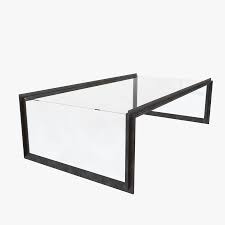 The top material of the table is a round glass top with a brown rust finish, fitted directly onto the metal base. Restoration Hardware Waterfall Glass Iron Coffee Table 3d Model 20 Max Fbx 3ds Obj Free3d