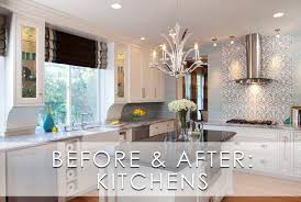 glamorous modern kitchen before and