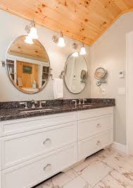 We are remodeling our master bathroom and my original plan was to do two mirrors over the vanity with sconces flanking them. Terrific Boston Bathroom Vanity Mirror Traditional Bathroom Square Sinks Pivot Round Cottage Chrome Faucet Wood