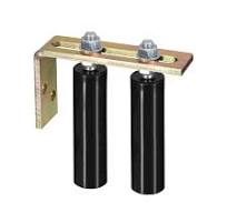 uxcell Guía de rodillo de puerta ajustable, rodillo de nailon para puerta  corredera de 6 pulgadas con soporte en forma de L, montaje de soporte de ...