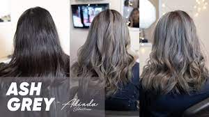 Cara menghilangkan cat dari rambut. Cat Rambut Ash Grey Youtube