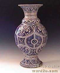 خزف فاس الازرق بصمة مغربية مميزة fes pottery vase decor home decor
