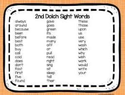 A second grader should spell these words correctly. 2nd Grade Sight Words Denise Taylor New Beginnings Family Academy