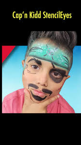 Transformed into a PIRATE in minutes using ProAiir airbrush makeup and  StencilEyes! #facepaint #pirate #fyp #happykids