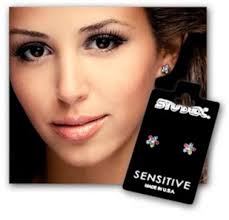 Studex Sensitive 5mm Coloured Daisy Crystal Stone Stainless Steel Stud  Earrings