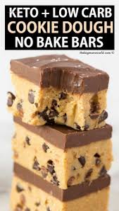 Keto Cookie Dough Bars Recipe Sugarfreedesserts Cookie Dough Rezept Keto Dessert Rezepte Keto Dessert