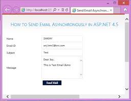 You must check the box that proves you're not a robot. Send Asynchronous Email In Asp Net 4 5
