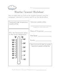 Weather Forecast Worksheet Weather Worksheets Weather Lessons Weather Words