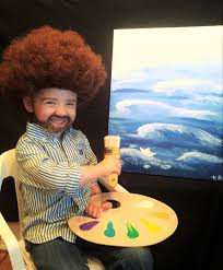 When you hear him speak and watch him create beautiful artworks on his. With Hair Disheveled Halloween A Day When Moana And Bob Ross Coexsist