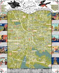 Illustrated Map Of Baltimore Baltimore Map Illustrated Map Map