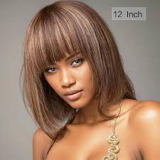 Amazon.com: Civrie 10 英吋(約 30.8 公分)鮑勃假髮 無膠 高亮直 Bob 假髮 附劉海 真髮,適合日常穿著 2.5 x 1  英吋(約 2.5 x 1 公分)蕾絲鮑勃假髮 真人頭髮 180 密度分層,適用於黑人女性 : 美容與個人護理