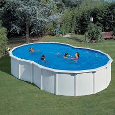 Piscine Acier Gre Varadero En Forme De Huit Blanche Piscines Gre Dimensions 5 00 X 3 40 X H1 20m