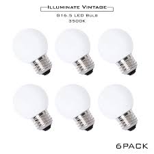 6 pack white frosted g16 5 40 watt equivalent 4 5 watt led bulbs medium base 3500k g16 g50 dimmable amazon com led bulb bulb frost