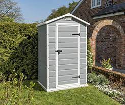 You may need to build your own concrete base to put in on, so if you need help doing this. Keter Manor Plastic Garden Shed Grey 4 X 3 Ft Astonshedsuk