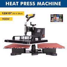 12x15 Double Station 360 Swing Away Heat Press Machine For T Shirt Printer Walmart Com Walmart Com