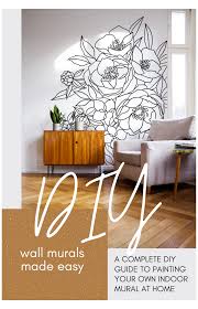Easy Isolation Diy Update Your Space With A Hand Painted Floral Wall Mural Wall Mural Painting Sup Wall Murals Diy Wall Murals Painted Diy Mural Painting