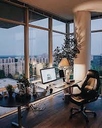 Epic Home Office City Views Mrktrs Home Office Setup Office With A View Office Workspace
