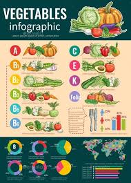 Vegetables Infographics Design Template With List Of Fresh Vegetables And Their Vitamin Content Healthy Healthy Vegetables Healthy Recipes Infographic Health