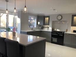 Howdens Chelford Slate Grey Shaker Kitchen Grey Shaker Kitchen Modern Grey Kitchen Kitchen Decor Grey