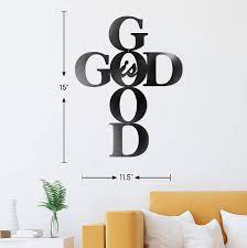 Just look at the difference between so if you've ever wondered how to write in cursive in your instagram bio, or in facebook or twitter posts, then i hope this generator has come in handy! Buy Vivegate God Is Good Metal Signs Decor Black Metal Cross God Is Good Sign Wall Decor Religious Kitchen Decor Wall Crosses For Home Decor Online In Ukraine B095jzfxfp
