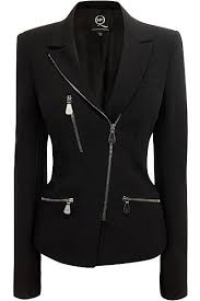 A Black Jacket Doesn T Have To Be Boring This One Features A Slanted Zipper Closure And Three Decorative Metal Zippers Diy The Lo Fashion Clothes Women Wear