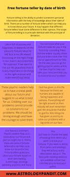 Other pages that may interest you Free Fortune Readings By Birth Date Fortune Teller Plus
