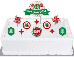 Collection by million dollar desserts • last updated 5 weeks ago. Amazon Com Big Dot Of Happiness Ugly Sweater Holiday And Christmas Party Cake Decorating Kit Rock Your Ugly Cake Topper Set 11 Pieces Grocery Gourmet Food