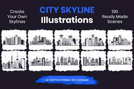 Maybe you would like to learn more about one of these? 100 City Skyline Vector Illustration In Illustrations On Yellow Images Creative Store
