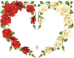 Large Transparent Heart Frame With Red And White Roses Red And White Roses Rose Frame Heart Frame